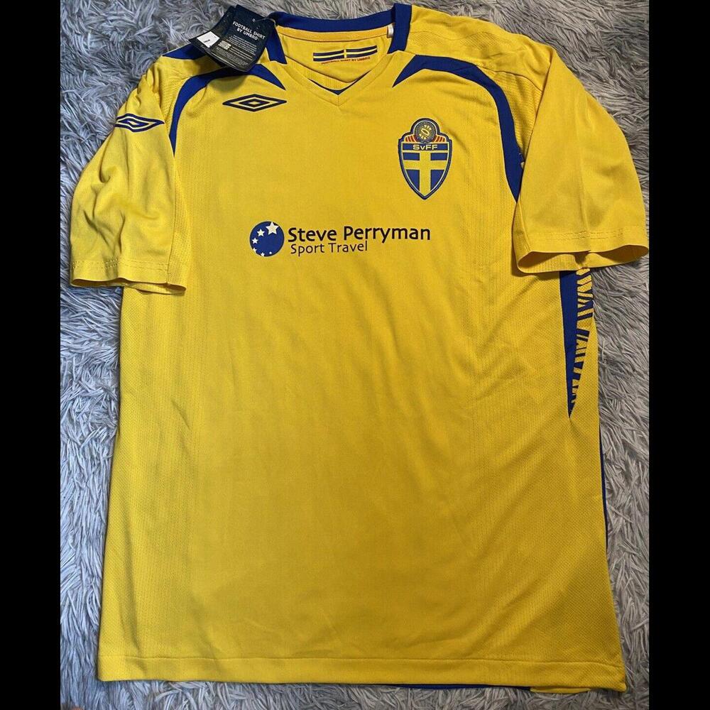 Sweden NATIONAL TEAM 2007/08 Player Issue JERSEY Forsberg Ibrahimovic